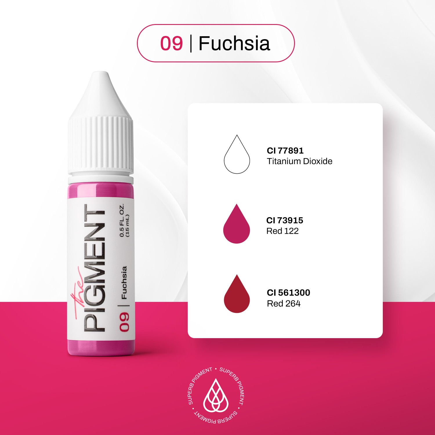 THE PIGMENT ტუჩის პიგმენტი Fuchsia 15 მლ.